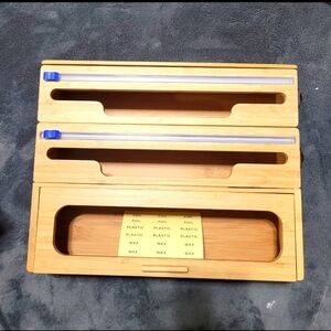 New Rosaver 3-in-1 Wrap Dispenser with Cutter & Ziplock Bag Storage Organizer